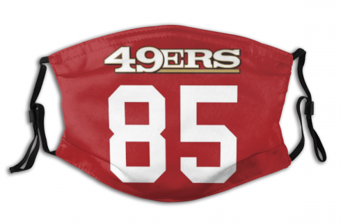 Stitched American SF.49ers #85 George Kittle Jerseys Personalize Design Face Mask