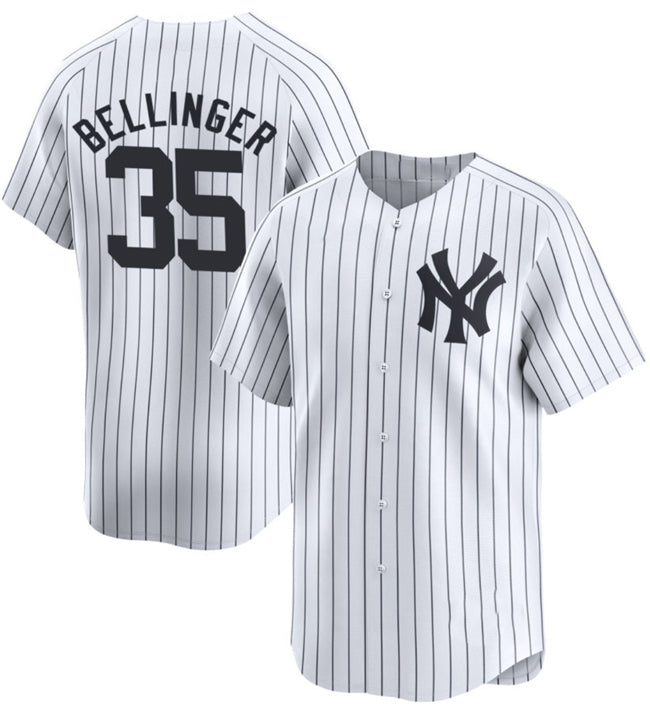 New York Yankees #35 Cody Bellinger White CLOTHIN 2024 Home Limited With Name Stitched Jersey