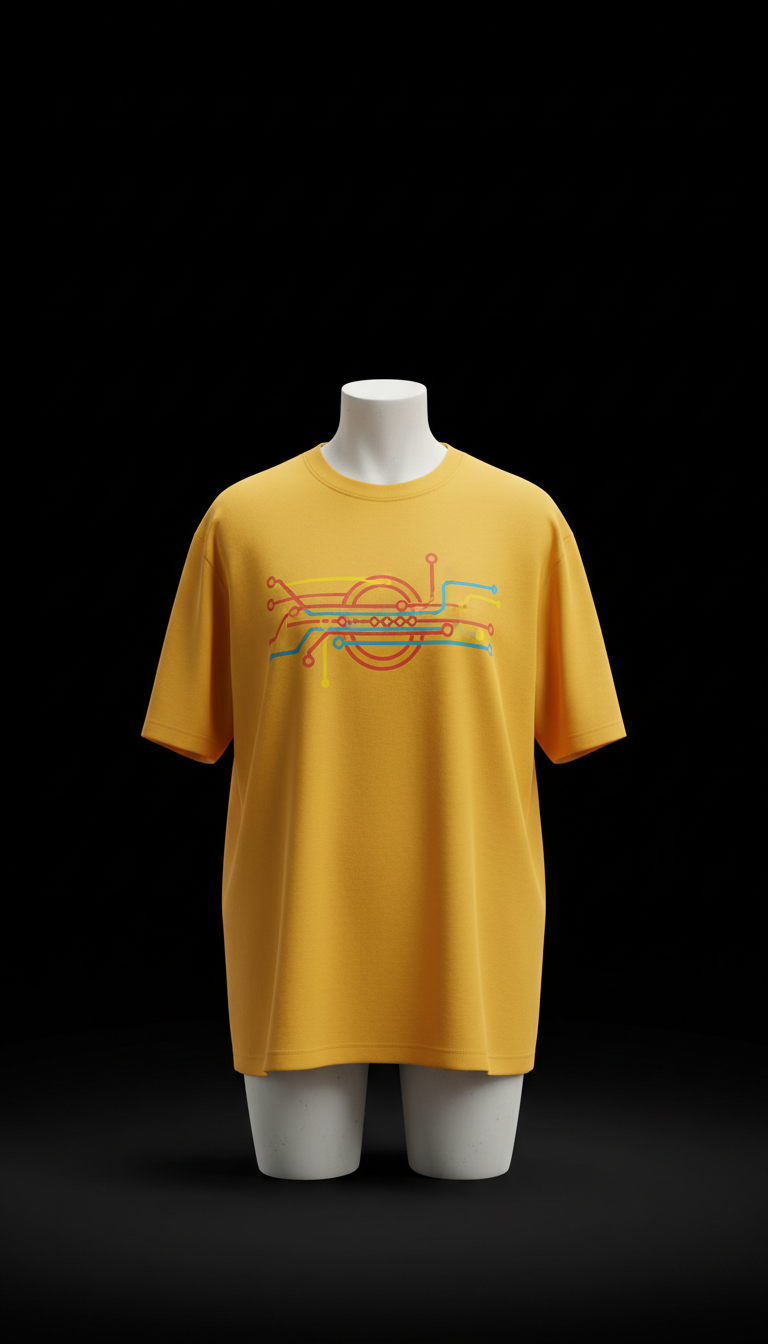 Subway Lines T-shirt Taxi Yellow