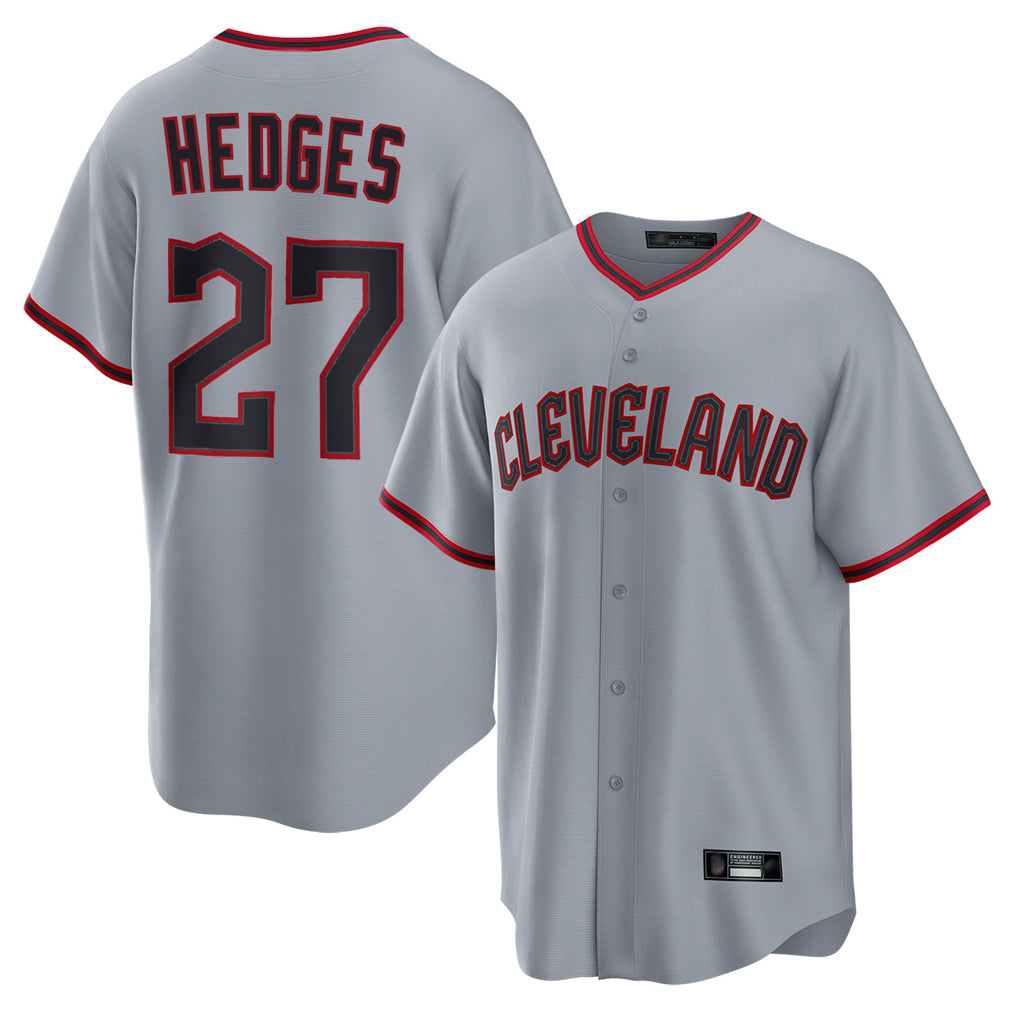 Cleveland Guardians #27 Austin Hedges Player Gray CLOTHIN Home Game Stitched Jerseys