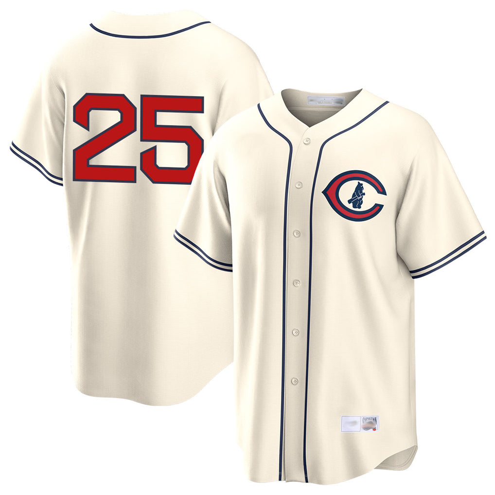 Chicago Cubs #25 Moises Ballesteros Player Cream CLOTHIN Field of Dreams Home Game Stitched Jerseys