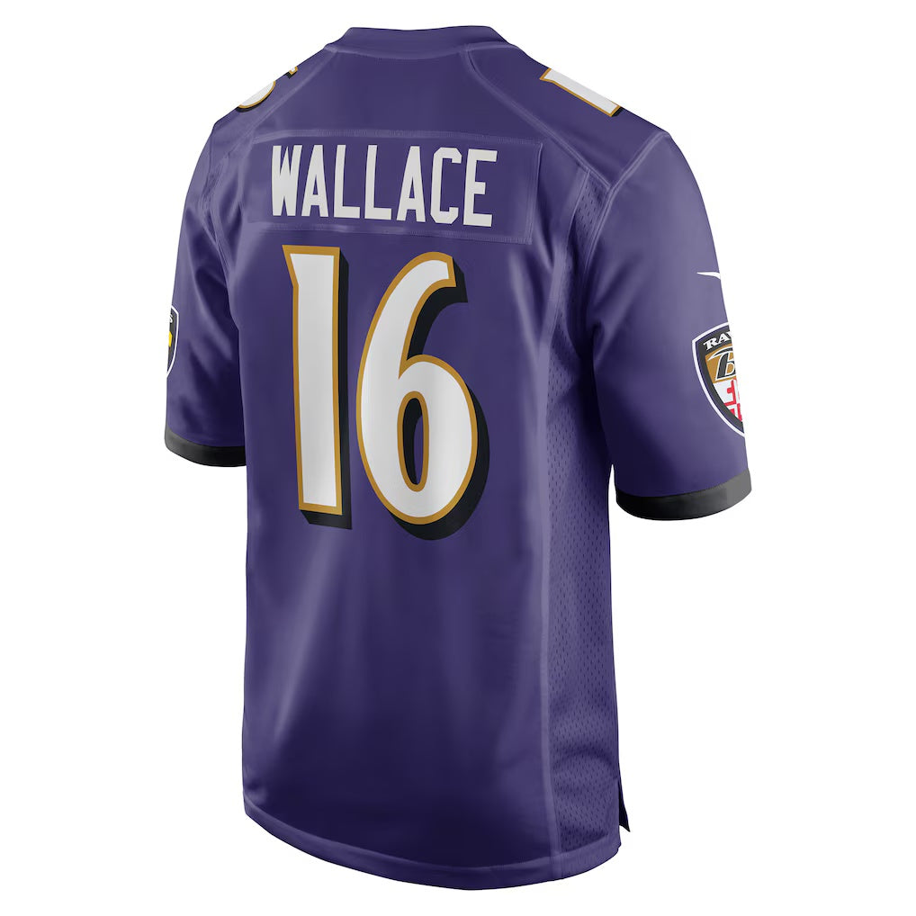 B.Ravens #16 Tylan Wallace Purple CLOTHIN Game Jersey