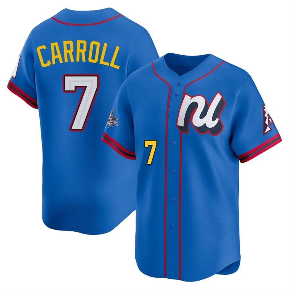 Arizona Diamondbacks #7 Corbin Carroll Player Blue CLOTHIN National League All-Star Edition Limited Home Game Stitched Jerseys