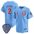 Chicago Cubs #2 Nico Hoerner Player Blue CLOTHIN Vapor Premier Limited Home Stitched Jerseys