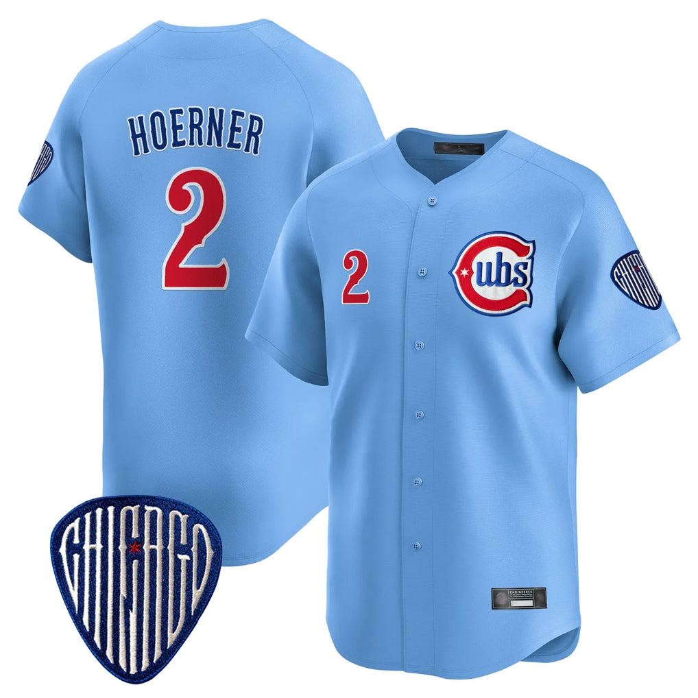Chicago Cubs #2 Nico Hoerner Player Blue CLOTHIN Vapor Premier Limited Home Stitched Jerseys
