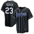 Los Angeles Dodgers #23 Kyle Tucker Player Black CLOTHIN Carbon Limited Home Stitched Jerseys