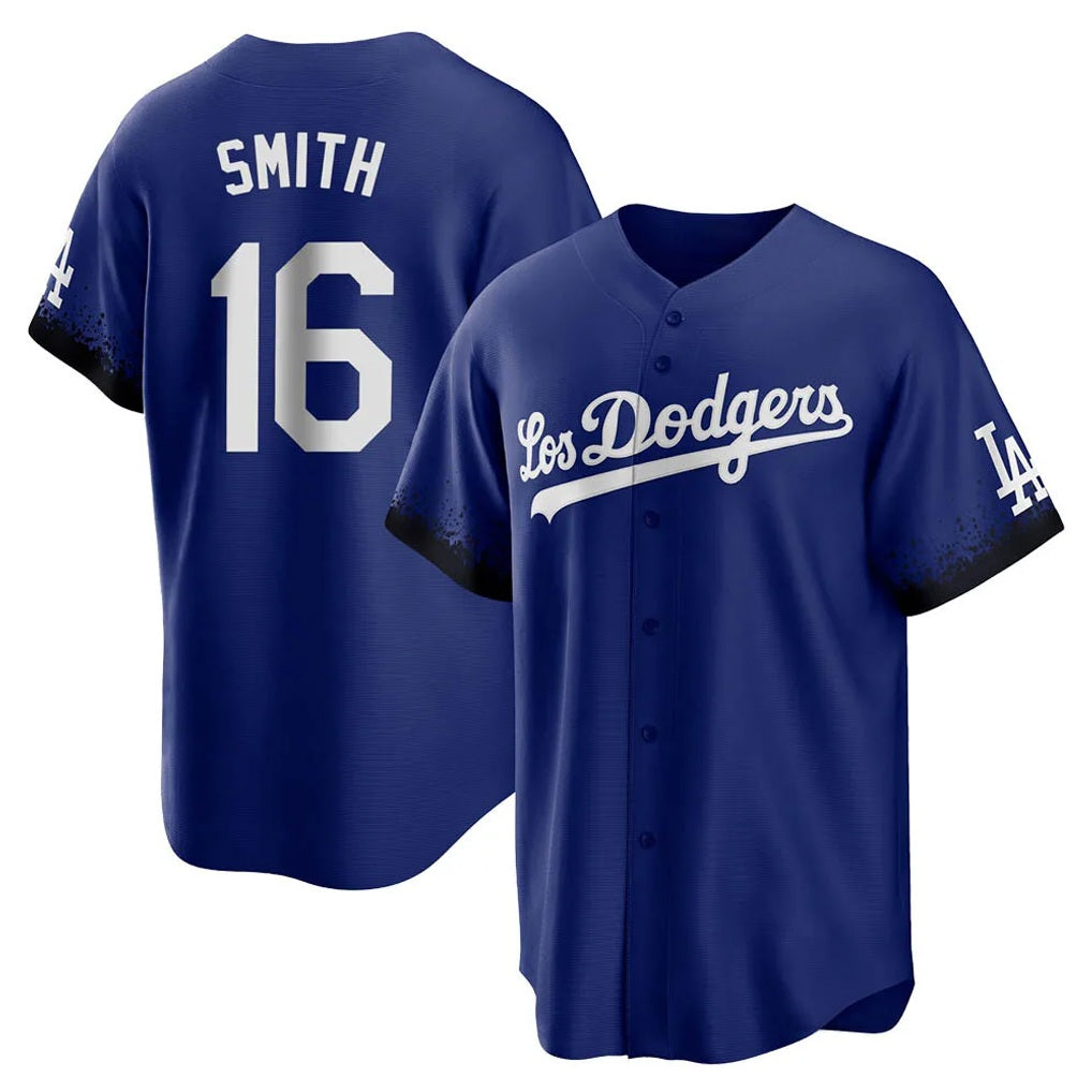 Los Angeles Dodgers #16 Will Smith Player Royal CLOTHIN City Connect Home Game Stitched Jerseys