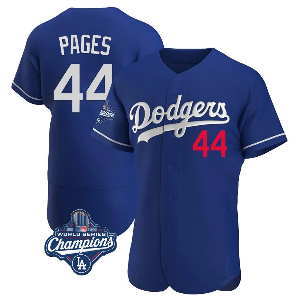 Los Angeles Dodgers #44 Andy Pages Player Royal CLOTHIN World Series Meet Limited Elite Home Stitched Jerseys