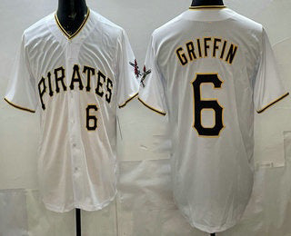 Pittsburgh Pirates #6 Konnor Griffin White CLOTHIN Limited Jersey