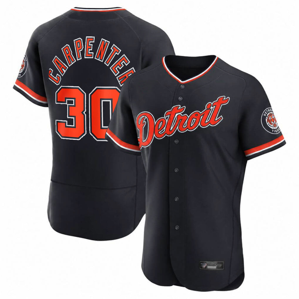Detroit Tigers #30 Kerry Carpenter Player Navy CLOTHIN Limited Elite Home Game Stitched Jerseys