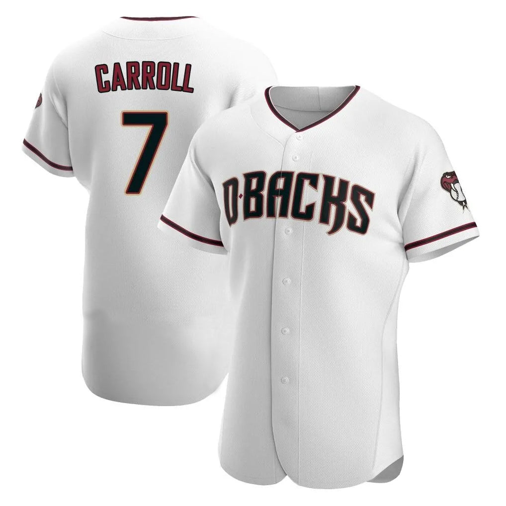 Arizona Diamondbacks #7 Corbin Carroll Player White CLOTHIN Limited Elite Home Game Stitched Jerseys