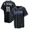 Los Angeles Dodgers #11 Roki Sasaki Player Black CLOTHIN Carbon Limited Home Stitched Jerseys