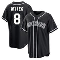 Colorado Rockies #8 Ryan Ritter Player Black CLOTHIN Fashion Out Home Game Stitched Jerseys
