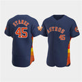 Houston Astros #45 Ryne Stanek Navy CLOTHIN 60th Anniversary Flex Base Stitched Jersey