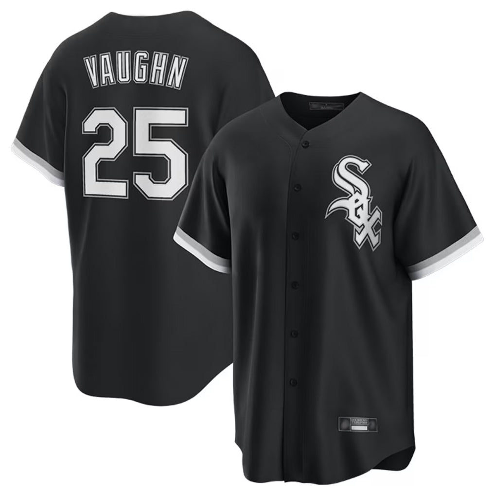 Chicago White Sox #25 Andrew Vaughn Player Black CLOTHIN Home Game Stitched Jerseys