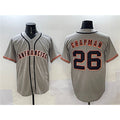 San Francisco Giants #26 Matt Chapman Gray CLOTHIN  Cool Base Stitched Jersey 2