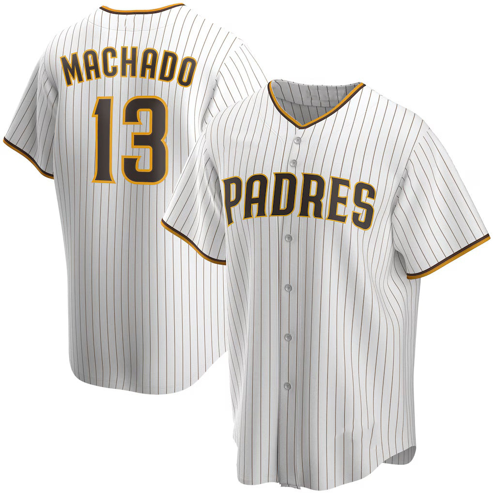 San Diego Padres #13 Manny Machado White CLOTHIN Home Replica Player Jersey