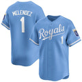 Kansas City Royals #1 MJ Melendez Light Blue CLOTHIN Alternate Limited Stitched Jersey