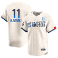 Los Angeles Dodgers #11 Roki Sasaki Player Cream CLOTHIN City Connect Limited Home Stitched Jerseys