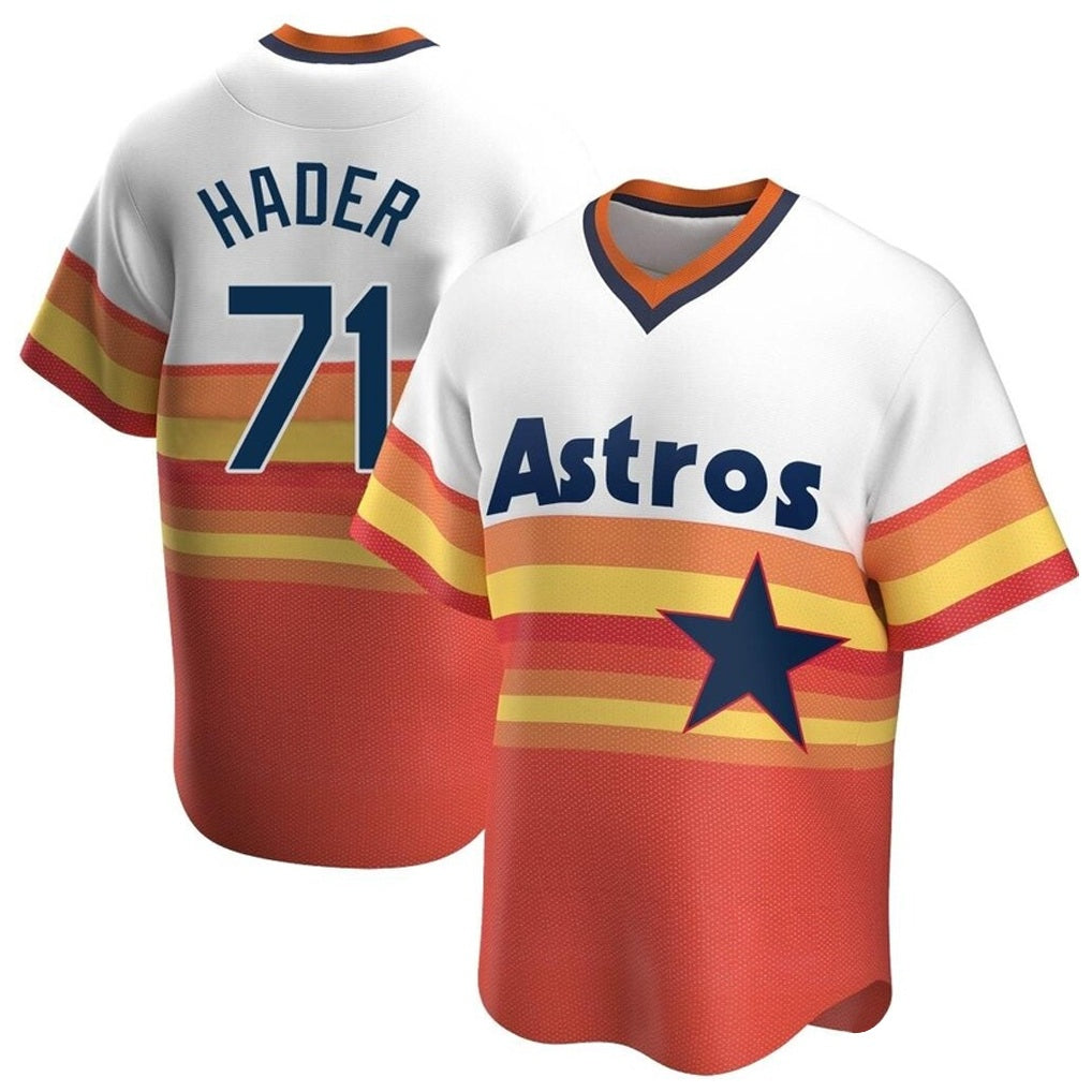 Houston Astros #71 Josh Hader Player Rainbow Cooperstown Collection CLOTHIN T-shirt Stitched Jerseys