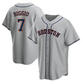 Houston Astros #7 Craig Biggio Player Gray CLOTHIN Home Game Stitched Jerseys