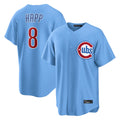 Chicago Cubs #8 Ian Happ Player Light Blue CLOTHIN Home Game Stitched Jerseys
