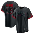 Cincinnati Reds #35 Jose Trevino Player Black CLOTHIN City Connect Home Game Stitched Jerseys