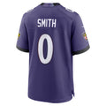 B.Ravens #0 Roquan Smith Purple CLOTHIN Team Game Jersey 2