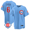 Chicago Cubs #6 Matt Shaw Player Light Blue CLOTHIN 150th Anniversary Home Game Stitched Jerseys