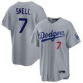 Los Angeles Dodgers #7 Blake Snell Player Gray CLOTHIN Game Home Stitched Jerseys