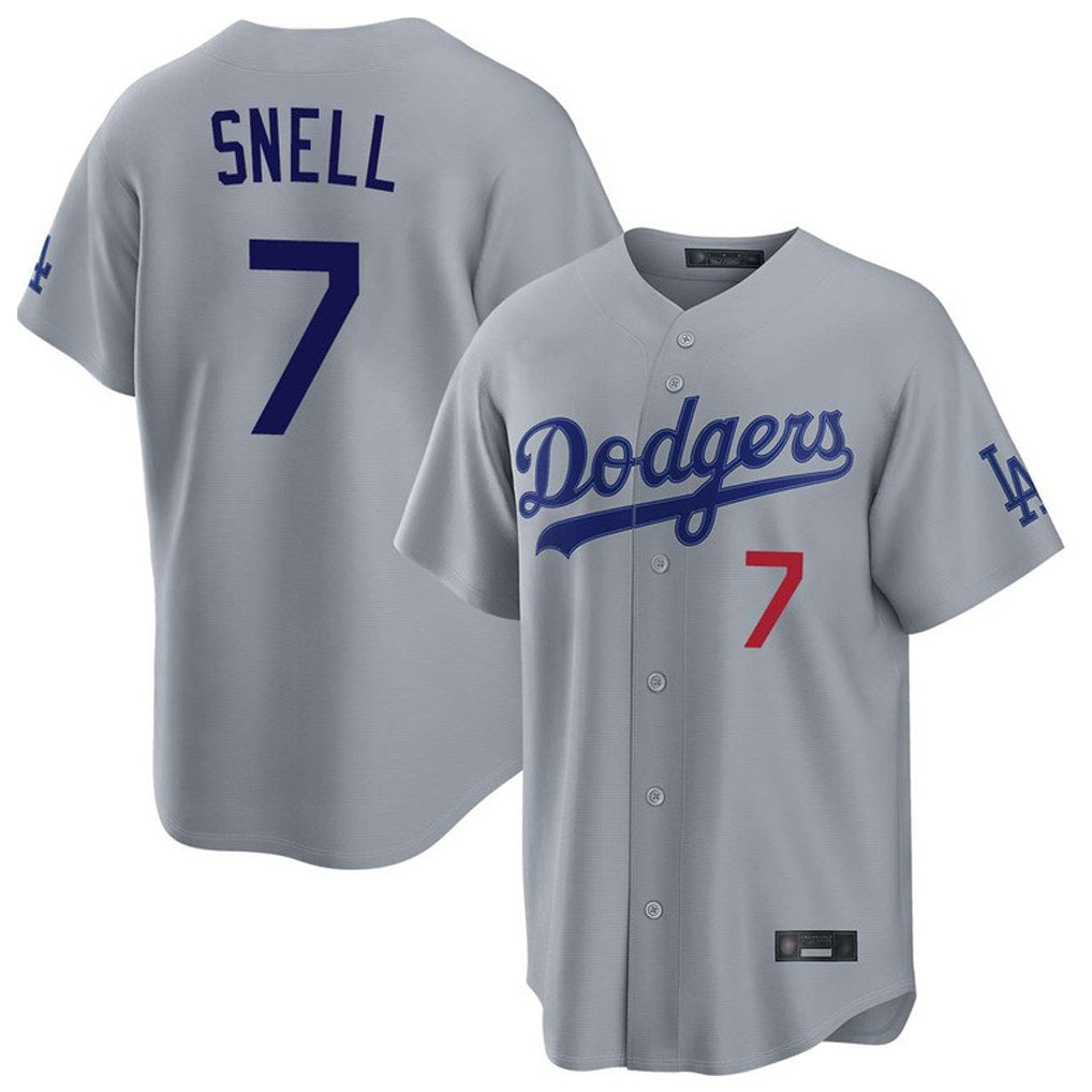 Los Angeles Dodgers #7 Blake Snell Player Gray CLOTHIN Game Home Stitched Jerseys