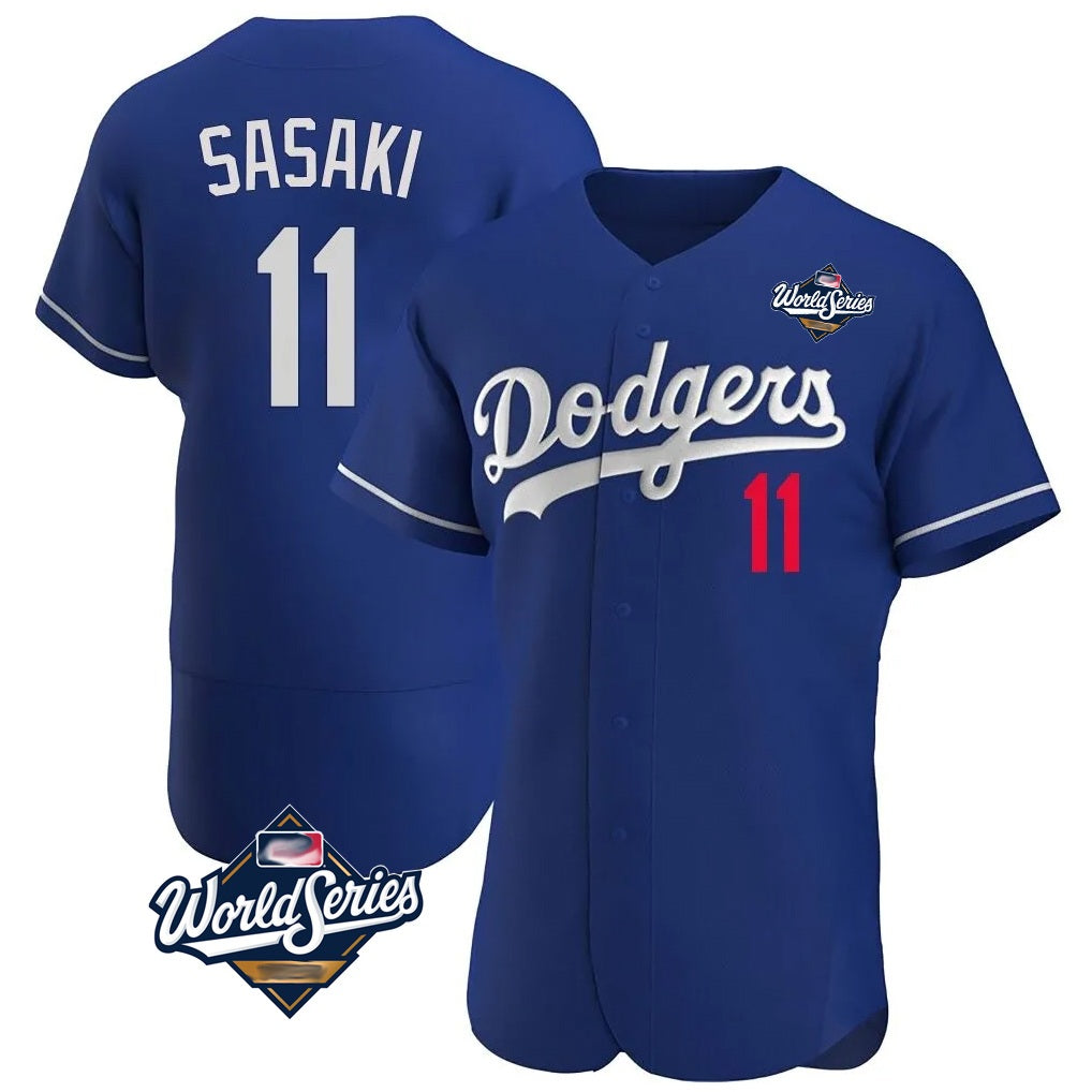 Los Angeles Dodgers #11 Roki Sasaki Player Royal CLOTHIN World Series Limited Elite Home Stitched Jerseys