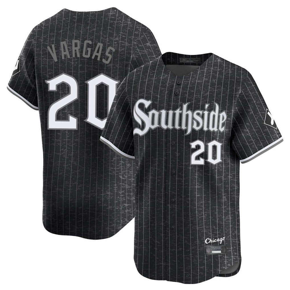 Chicago White Sox #20 Miguel Vargas Player Black CLOTHIN City Connect Limited Home Stitched Jerseys