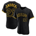 Chicago Cubs #23 Ryne Sandberg Player Black CLOTHIN Snake Skin City Limited Elite Home Game Stitched Jerseys