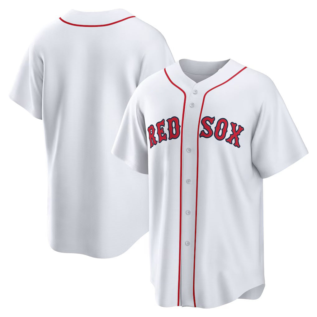 Boston Red Sox White CLOTHIN Home Blank Replica Jersey