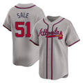 Atlanta Braves #51 Chris Sale Player Gray CLOTHIN Limited Home Game Stitched Jerseys