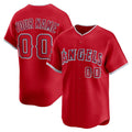 Custom Los Angeles Angels Red CLOTHIN Alternate Limited Jersey