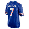 B.Bills #7 Taron Johnson Royal CLOTHIN Game Jersey