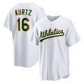 Oakland Athletics #16 Nick Kurtz White CLOTHIN Home Replica Player Jersey