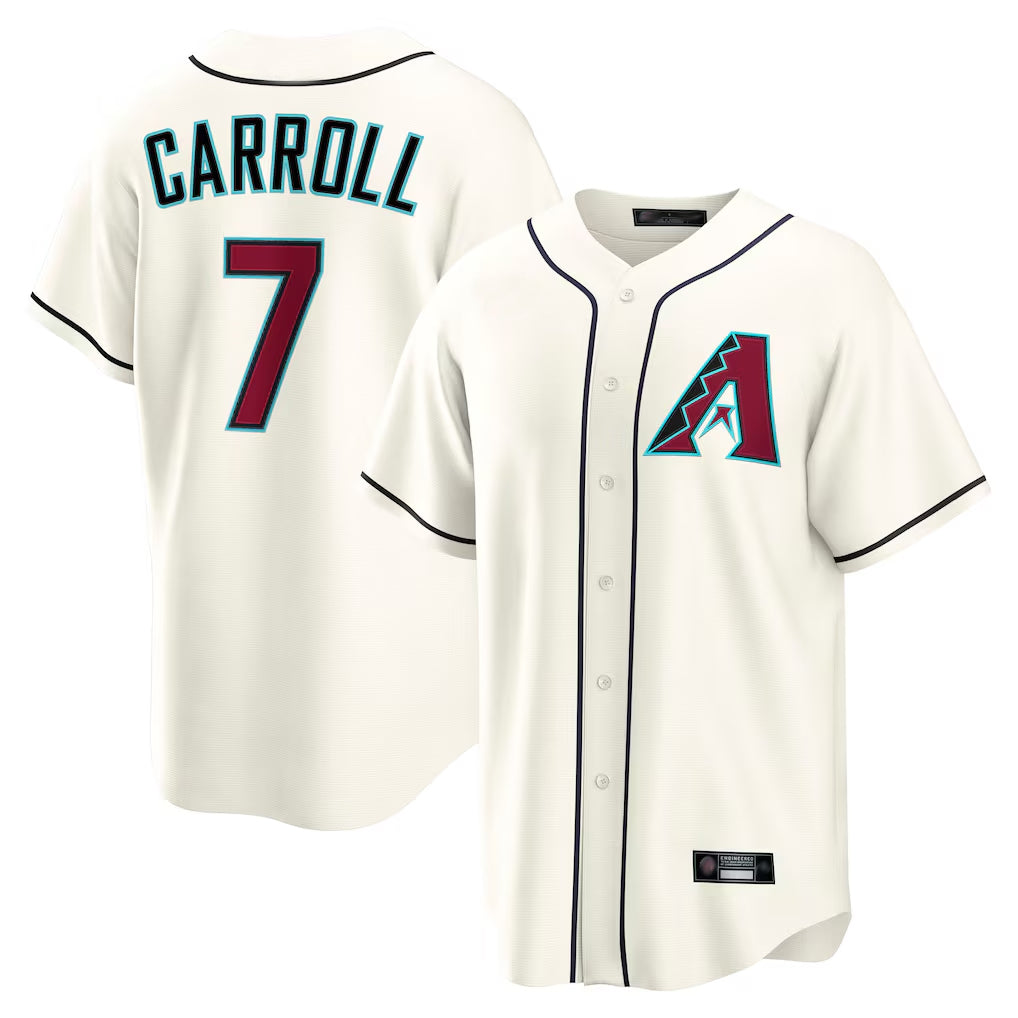 Arizona Diamondbacks #7 Corbin Carroll Player Cream CLOTHIN Home Game Stitched Jerseys