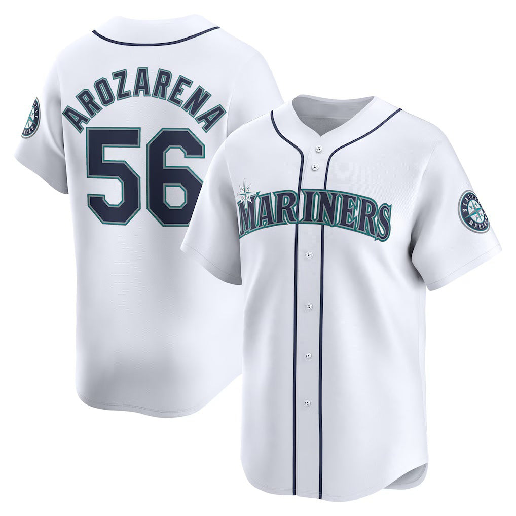 Seattle Mariners #56 Randy Arozarena White CLOTHIN Home Limited Player Jersey