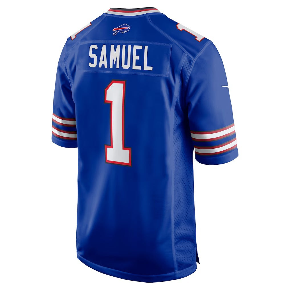 B.Bills #1 Curtis Samuel Royal CLOTHIN Game Jersey