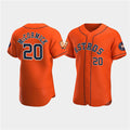 Houston Astros #20 Chas McCormick Orange CLOTHIN 60th Anniversary Flex Base Stitched Jersey