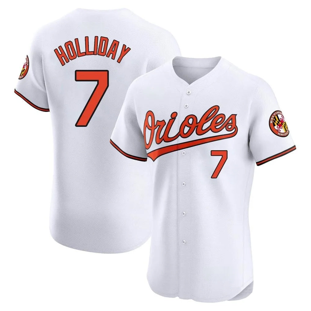 Baltimore Orioles #7 Jackson Holliday Player White CLOTHIN Limited Elite Home Game Stitched Jerseys