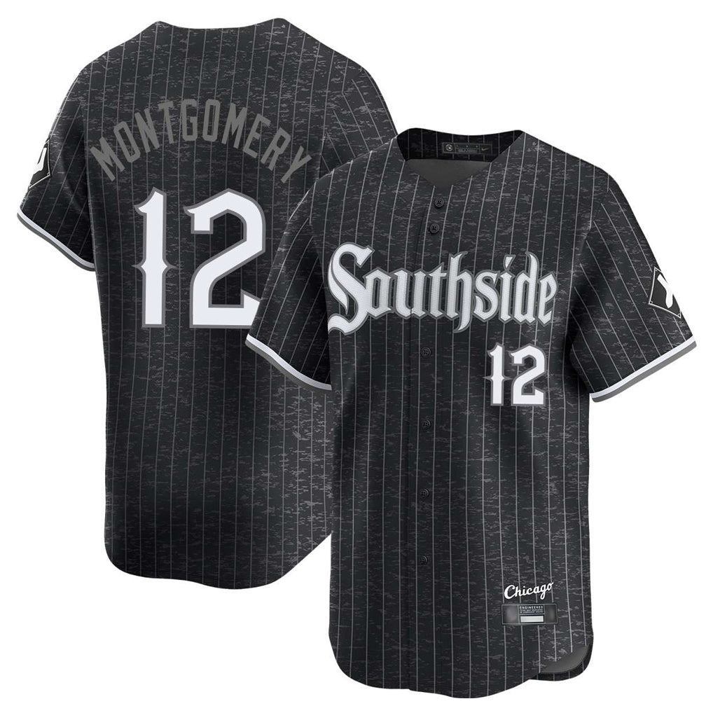 Chicago White Sox #12 Colson Montgomery Player Black CLOTHIN City Connect Limited Home Stitched Jerseys