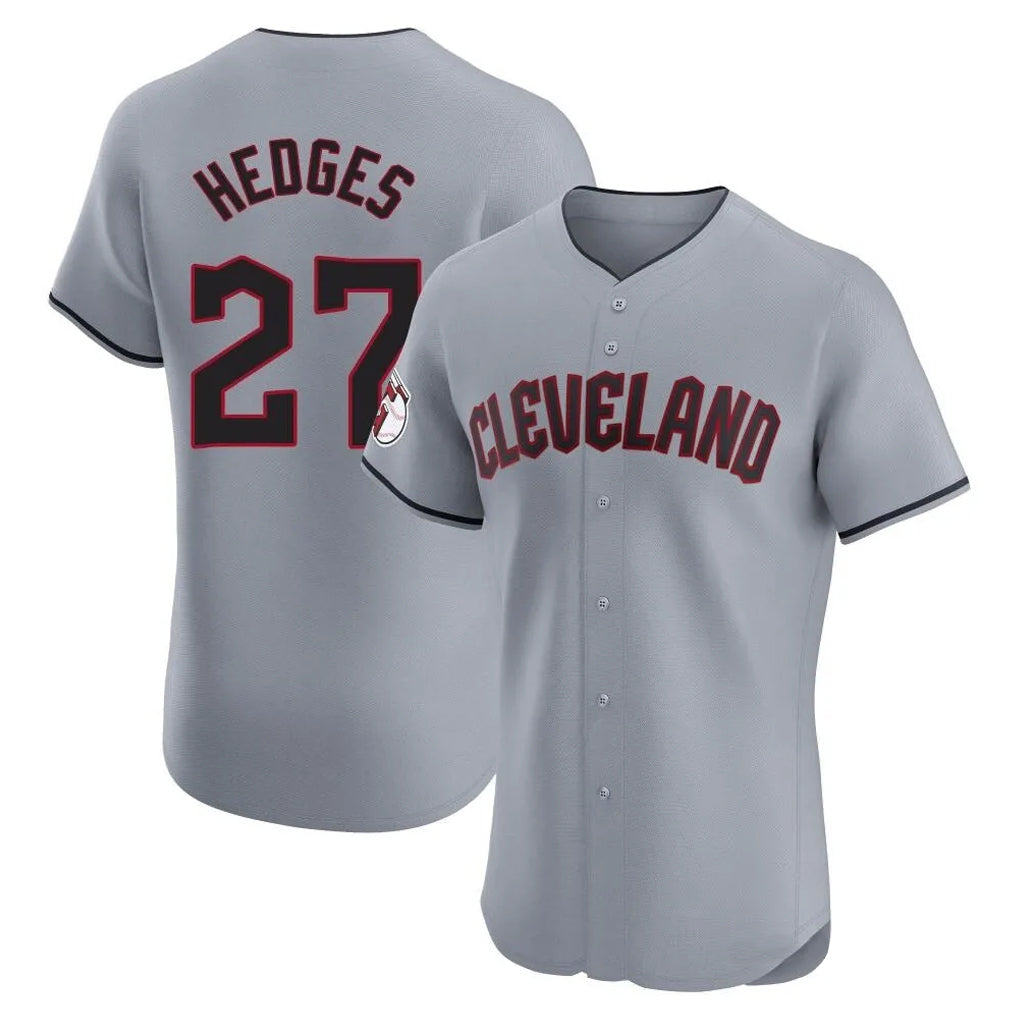 Cleveland Guardians #27 Austin Hedges Player Gray CLOTHIN Road Limited Elite Home Stitched Jerseys