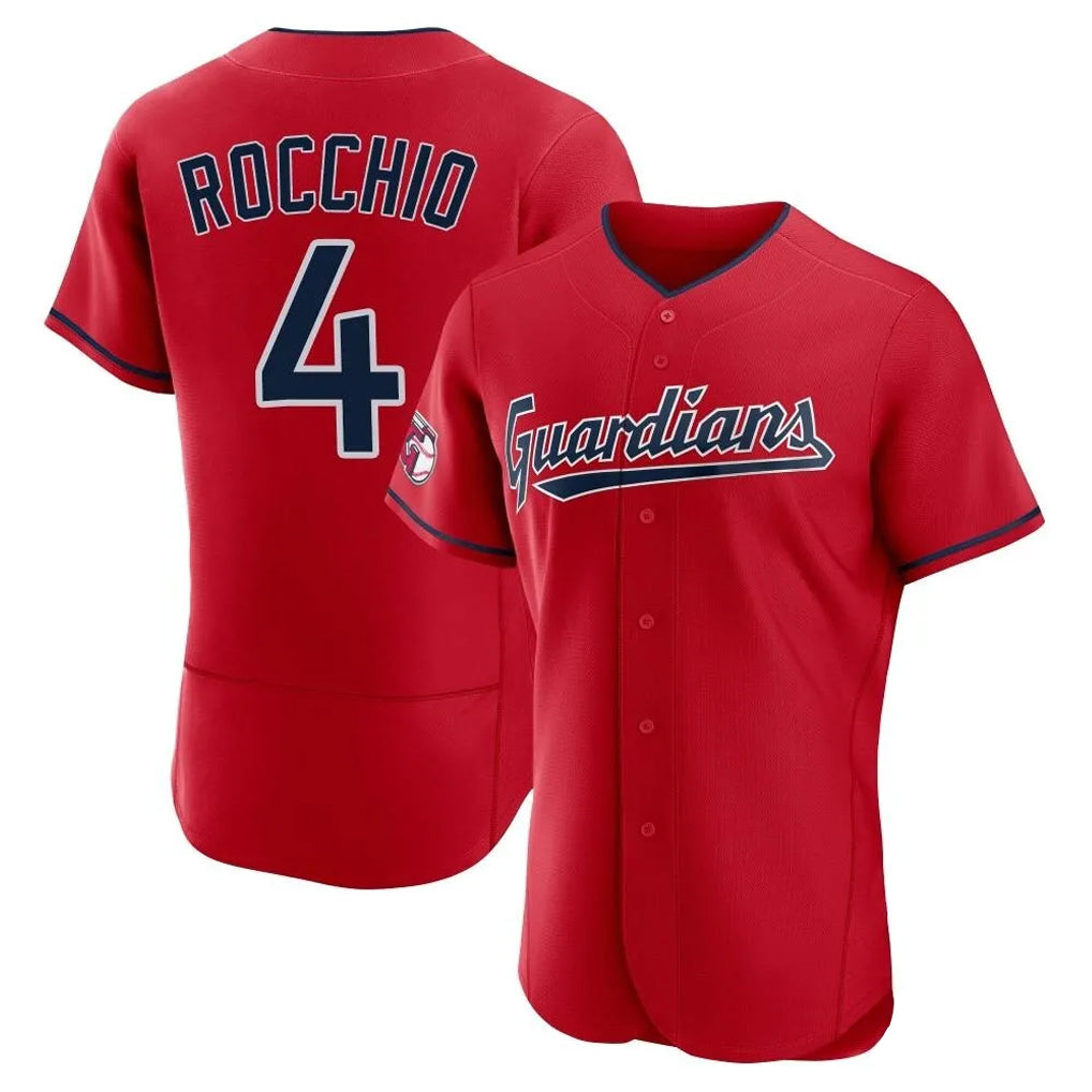 Cleveland Guardians #4 Brayan Rocchio Player Red CLOTHIN Limited Elite Home Stitched Jerseys