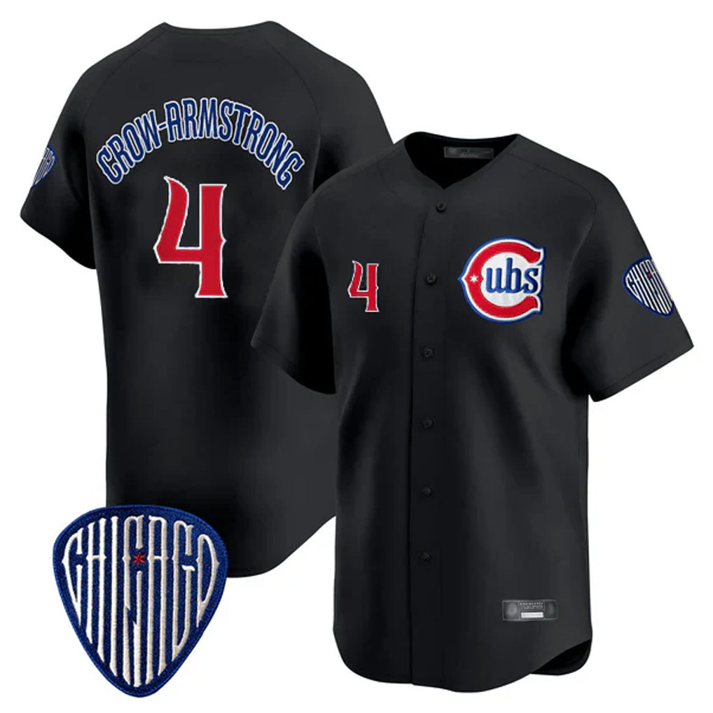 Chicago Cubs #4 Pete Crow-Armstrong Player Black CLOTHIN Vapor Premier Limited Home Stitched Jerseys