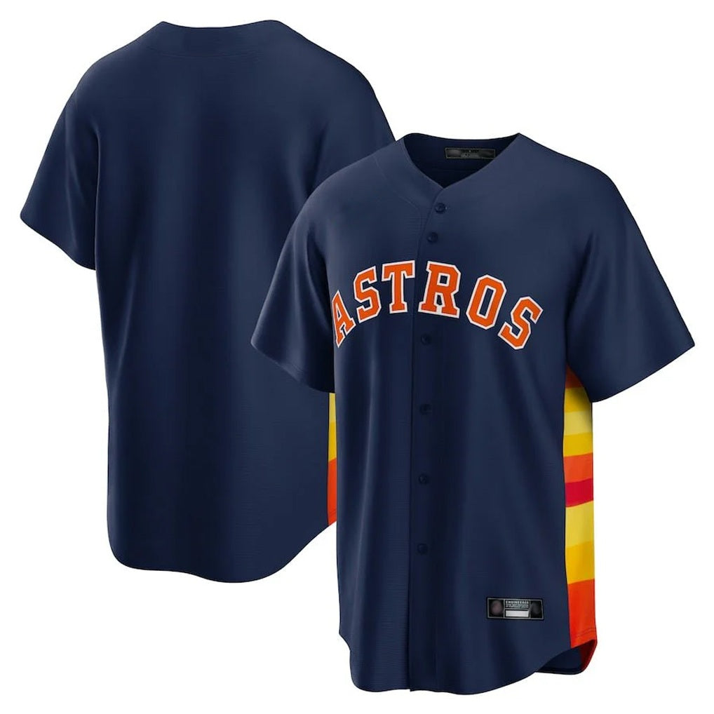 Houston Astros Blank Player Navy CLOTHIN Home Game Stitched Jerseys