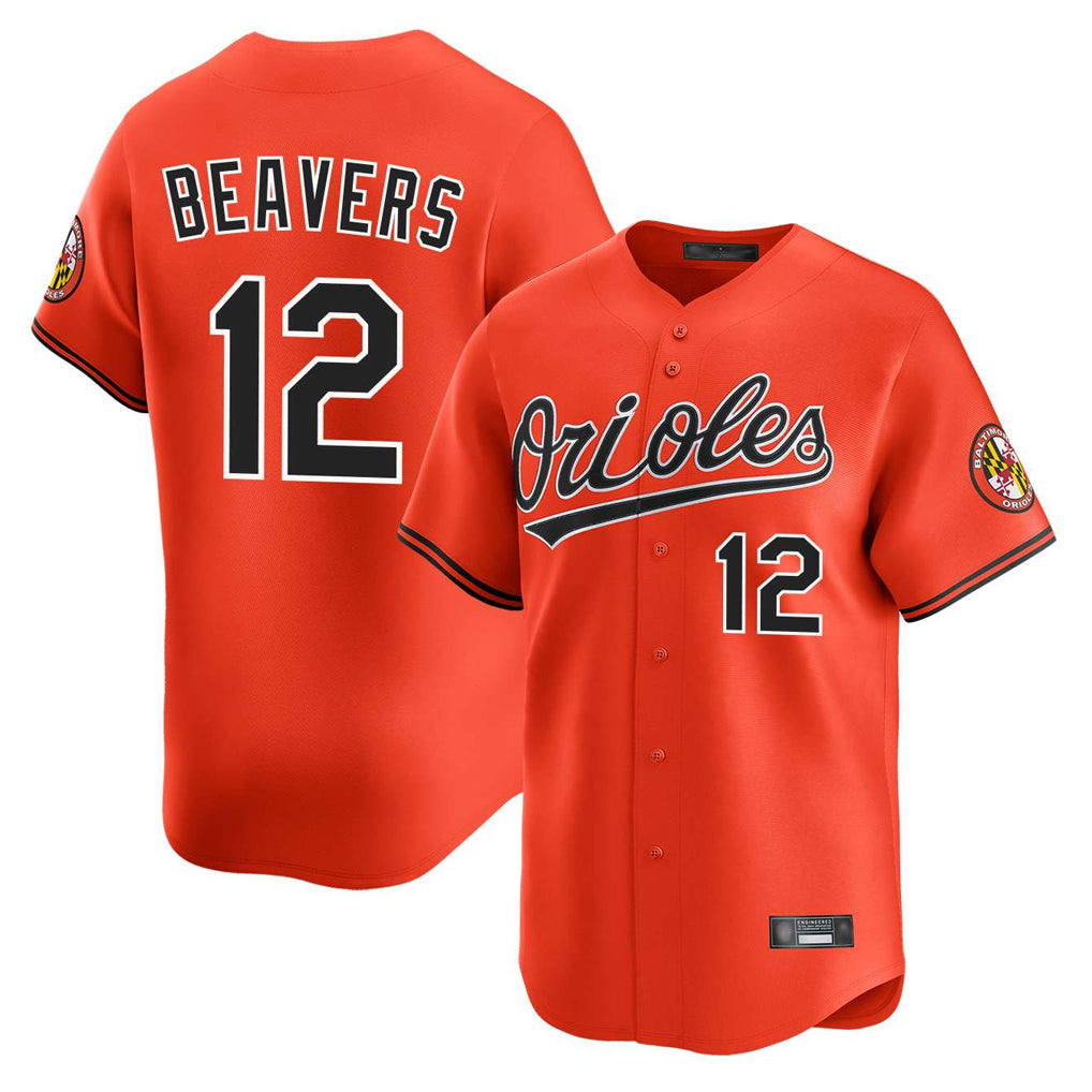Baltimore Orioles #12 Dylan Beavers Player Orange CLOTHIN Limited Home Game Stitched Jerseys
